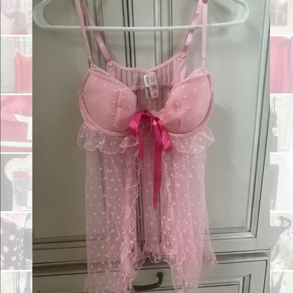 NWT Victoria’s Secret pink Lace Babydoll
